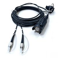 Connecteur optique extérieur noir à prix d'usine, câble blindé de terrain FC YZB, assemblages de fibres à 2 cœurs