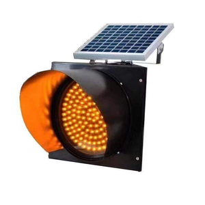 Luz de Baliza Intermitente Amarilla LED Solar Recargable, Luz de Seguridad Vial para Control de Tráfico en Exteriores - Product Image 5