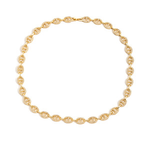 Gold Necklace Set Hollow Link <b>Chain</b> Zircon Jewelry For Anniversary Fashion Jewelry Sets - Product Image 5