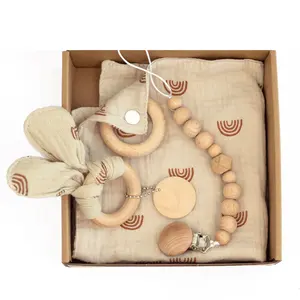 Ausgefallene edle bequeme Neugeborenen-Komforts pielzeug Taufe mit Handgruß-Baby-Geschenk-Set Duschgeschenkbox-Set