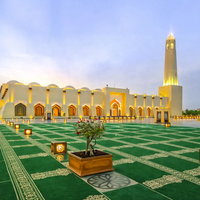 Tapis de mosquée sur mesure, motifs uniques, tapis de mosquée aux couleurs vives, tapis de mosquée de luxe en nylon imprimé, tapis de mosquée pour salle de prière aux Émirats arabes unis