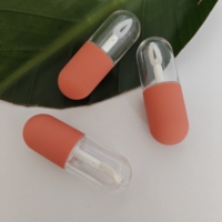 Vente en gros de tubes à gloss à lèvres personnalisables en rose, de 2 ml, 3 ml, 4 ml, 5 ml, mini-contenants cosmétiques en ABS