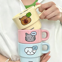 Tasses empilables en céramique, mugs colorés pour couple, mugs à café personnalisés, ensembles de mugs en céramique, souvenirs