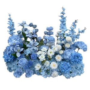 Orchidea Phalaenopsis <span class=keywords><strong>L</strong></span>-142 Blu Cielo, Fiori Artificiali Tinti a Mano per Decorazioni di Sfondo Matrimoniale - Product Image 5