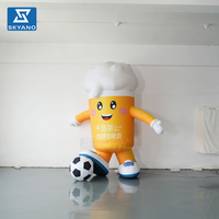 Modèle de tasse à bière gonflable personnalisée en forme de ballon de football de dessin animé pour événements sportifs en plein air, publicité promotionnelle, décoration