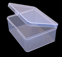 Boîte en plastique semi-transparente avec couvercle, boîte de rangement en plastique personnalisée avec couvercle à clipser, prix de gros d'usine