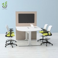 Tableau blanc moderne IULTRA Table de réunion effaçable à sec pour brainstorming matériau MDF pour meubles de bureau à domicile et à l'école