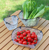 Ensemble de vaisselle pliable en PP léger, résistant aux hautes températures, écologique, pour 4 personnes, facile à nettoyer, ustensiles de cuisine