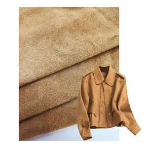 Pas quantité minimale de commande 280 gsm tissu en daim microfibre très doux et lisse pour sacs, bottes, chaussures, manteau, textile