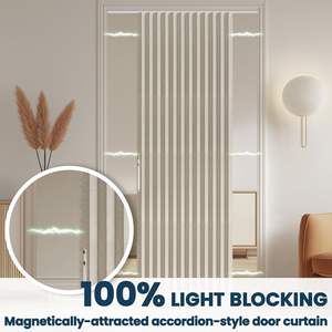 Tenda <span class=keywords><strong>a</strong></span> Pannelli Oscuranti Invisibili Pieghevoli e Scorrevoli in <span class=keywords><strong>Vetro</strong></span> per Camera da Letto con Chiusura Magnetica - Product Image 6