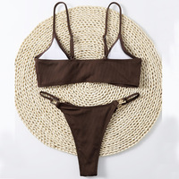 2026 Early Fall Design Fruitprint Bruine Luxe Badkleding Sexy Dames Volwassen Braziliaanse 2-delige Bikiniset