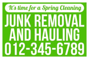 Panneau d'affichage personnalisé 18x24 pouces <span class=keywords><strong>JUNK</strong></span> REMOVAL Panneaux de jardin en plastique ondulé avec piquet en métal H pour les entreprises - Product Image 4