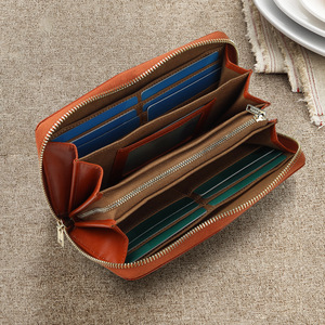 Women's <b>Long</b> Zippered <b>Wallet</b> Genuine Leather Multiple Card Slots Everyday Use - Product Image 3