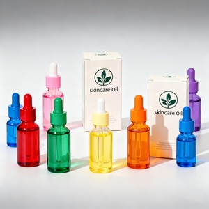 Botella de Vidrio Esmerilado Redonda para Esencia Cosmética de 15ml 20ml 30ml 50ml 100ml, Botella con Gotero para Suero - Product Image 2