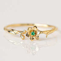 Nouvelle Bague Fleur en Zircon Coloré Plaqué Or 18 carats de Luxe et Tendance pour Femme, Bague Brillante Pierre de Naissance 12 Mois, Cadeau d'Anniversaire