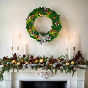 Custom Christmas Preserved <strong>Moss</strong> <strong>Wreath</strong> for Front Door Hanging Decor Festival Atmosphere Large <strong>Wreaths</strong> for Wall <strong>Moss</strong> Art Design - Product Image 3
