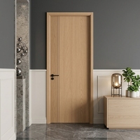 Porte intérieure moderne en bois massif insonorisée, ignifuge et anti-fumée pour hôtels, hôpitaux, écoles, supermarchés, appartements