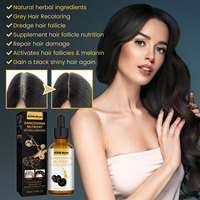 Produits pour assombrir les cheveux, cheveux blancs et gris, sérum assombrissant pour cheveux, nutriments à base de Ganoderma