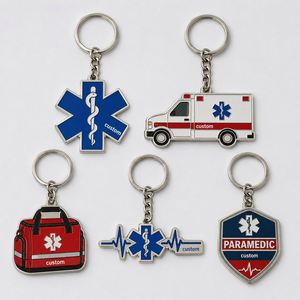 Porte-clés Personnalisés pour Paramédicaux – Pendentifs Symbole de Secours – Chaînes Souvenirs pour Personnel Médical d'Urgence - Product Image 1