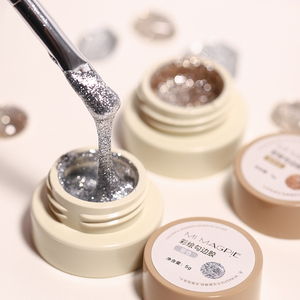 AILANUO Platinum High-Density Flash 5g Champagne Gold Silver Pull Line Edging UV Gel Nail Art Polish Bottle DIY - Product Image 1