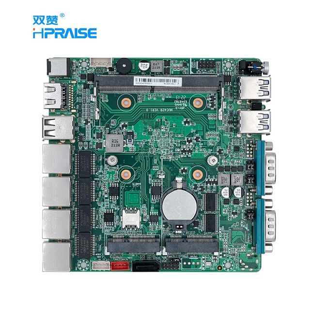 J4125 J1900 Fanless 120mm*120mm 1000M Ethernet 4 Lan RJ45 Port Embedded Mini Board Nano Itx Motherboard