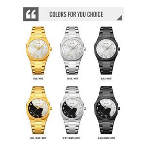 Reloj de Cuarzo para Hombre, Estilo Ejecutivo de Lujo, con Esfera de Vidrio Texturizado con Números Arábigos, Acero Inoxidable, Resistente al Agua 3ATM, Personalizado para Exteriores - Product Image 3