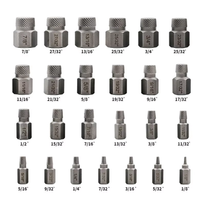 Nuovo Kit Estrattore Viti da 25 <span class=keywords><strong>Pezzi</strong></span> Sistema Britannico in Acciaio Cromo Vanadio, Estrattore per Bulloni Esagonali, Attrezzi per Rimozione <span class=keywords><strong>Auto</strong></span> - Product Image 4