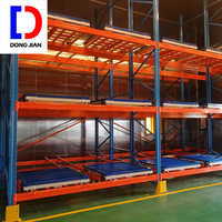 Système de rayonnage de stockage d'entrepôt, rayonnage à poussée arrière, rayonnage à poussée, rayonnage à palettes
