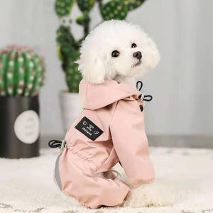 Chaqueta de lluvia para mascotas de diseño humanizado Body-hugging Cingulate Luxury Dog Chubasquero Mono - Product Image 4