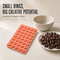 Moule en silicone pour mini-beignets, 48 cavités, rose, qualité alimentaire, flexible, antiadhésif, résistant à la chaleur, réutilisable, moule en silicone pour chocolat DIY