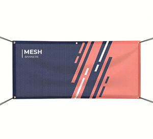 Best Seller Durable Portable Lightweight Polyester Mesh <b>Banner</b> Printing UV Resistant Wind Resistant Custom for Outdoor Festival - Product Image 1