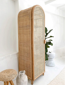 <span class=keywords><strong>Armoire</strong></span> de rangement en <span class=keywords><strong>rotin</strong></span> de style nordique français personnalisée Dreamhause pour chambre à coucher, salon, petit appartement - Product Image 3