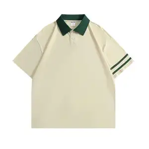 패션 사용자 정의 로고 스크린 인쇄 긴 소매 대형 럭비 폴로 야구 남자 테니스 남자 폴로 셔츠