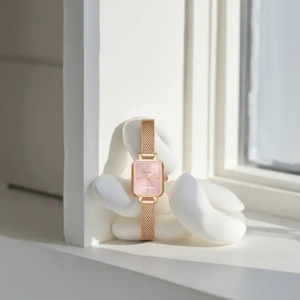 Montre élégante pour femmes, acier inoxydable, cadran carré classique, bracelet, mouvement Miyota, montre à quartz, personnalisez votre marque - Product Image 3