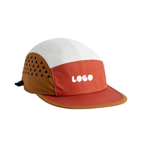 Casquette de course à 5 panneaux avec logo personnalisé, séchage rapide, légère, respirante, en maille, pour la pêche, la randonnée, le camping en plein air