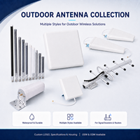 Antena de Panel Celular 4G LTE Multibanda de 18dBi, Negra, 698-2690MHz, Direccional para Exteriores, para Router CPE y Repetidor