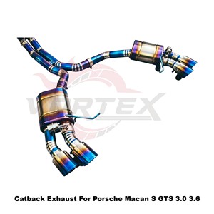 Vortex Exotic Gradient Ti Header <b>Back</b> Setup Featuring Vacuum Valve Fits Porsche Macan S GTS Tuning - Product Image 2