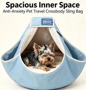 Custom Private Label <b>Pet</b> Sling <b>Carrier</b> Bag Waterproof Outdoor Dog Walking Crossbody Bag for <b>Pet</b> Shop Resale - Product Image 1
