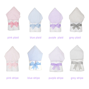 <strong>Personalised</strong> Terry Bath <strong>Towels</strong> Custom Logo Check Gingham Hooded Beach <strong>Towels</strong> <strong>for</strong> <strong>Kids</strong> Toddler - Product Image 2