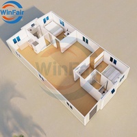 Maison conteneur modulaire préfabriquée prête à l'emploi WinFair de 40 pieds, extensible et pliable, 2 chambres, pour une vie écologique/durable