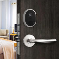 Serrure de porte de chambre d'hôtel intelligente YGS, norme ANSI, avec poignée à mortaise, cylindre en acier inoxydable durable, serrure électronique pour hôtel