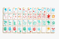 Set Permainan Mahjong Unik 160 Buah Dengan Pola Gelembung dan Balon untuk Penggemar Strategi