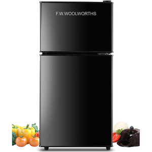 F.W.WOOLWORTHS FLS-80-BLACK Electrodoméstico, Refrigerador con Congelador Superior de 80L 3.5 CU.FT, Dos Puertas - Product Image 1