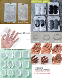 Protection murale transparente autocollante pour poignée de porte, amortisseur de choc en caoutchouc souple de qualité supérieure, silencieux - Product Image 6