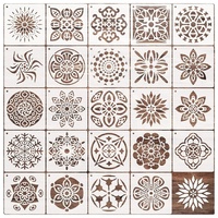 Pochoir Mandala Réutilisable pour Peinture DIY – Idéal pour Murs, Sols, Carrelages, Meubles en Bois, Toiles, Décoration Artistique et Artisanat
