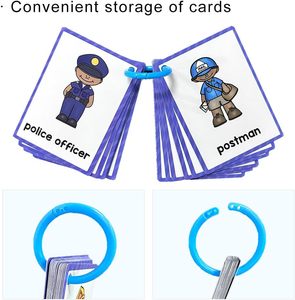 Cartes flash éducatives sur les métiers, cartes de vocabulaire anglais avec images de professionnels, cartes flash ludiques pour les tout-petits - Product Image 3