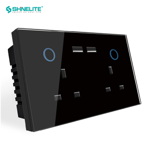 Nhà Thông Minh Pha Lê Tempered Glass Bảng Điều Chỉnh Webcam WIFI Đôi Tường Ổ Cắm Với 2 Ổ Cắm USB - Product Image 5