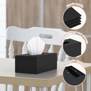 Tùy chỉnh khách sạn hiện đại Acrylic mô hộp bìa vuông mặt mô Dispenser với ngăn kéo giữ khăn giấy - Product Image 2