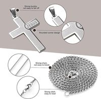 Nouvelle Tendance Bijoux Vente Directe Usine Jésus Collier Croix en Acier Titane Meilleure Vente Transfrontalière Vente en Gros