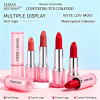 Rouge à lèvres mat personnalisé avec logo, 12 teintes, imperméable, longue tenue, haute couvrance, haute pigmentation, végan, sans cruauté, lisse, maquillage pour les lèvres